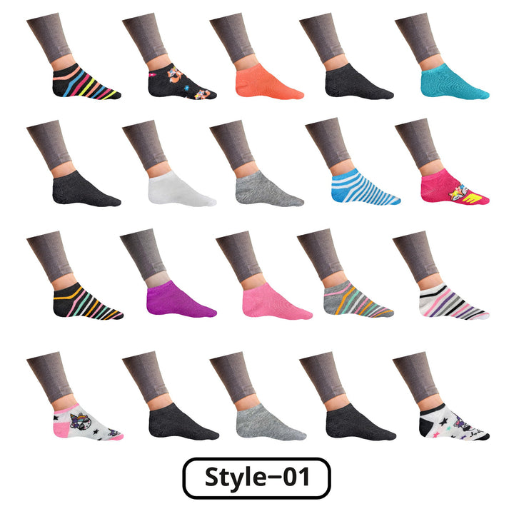 20 Pairs Womens Colorful No Show Ankle Socks Breathable Low Cut Comfortable Image 1