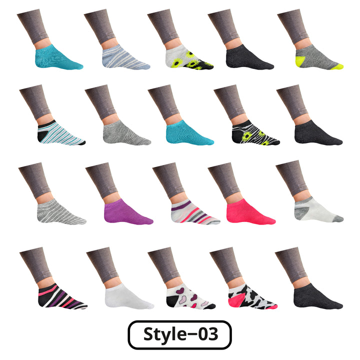 20 Pairs Womens Colorful No Show Ankle Socks Breathable Low Cut Comfortable Image 3