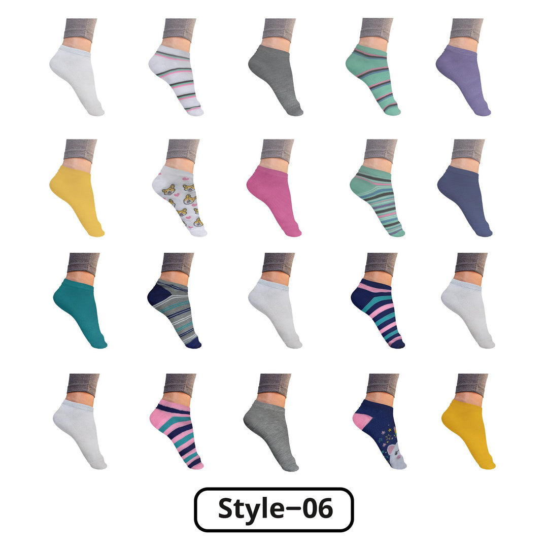 20 Pairs Womens Colorful No Show Ankle Socks Breathable Low Cut Comfortable Image 1