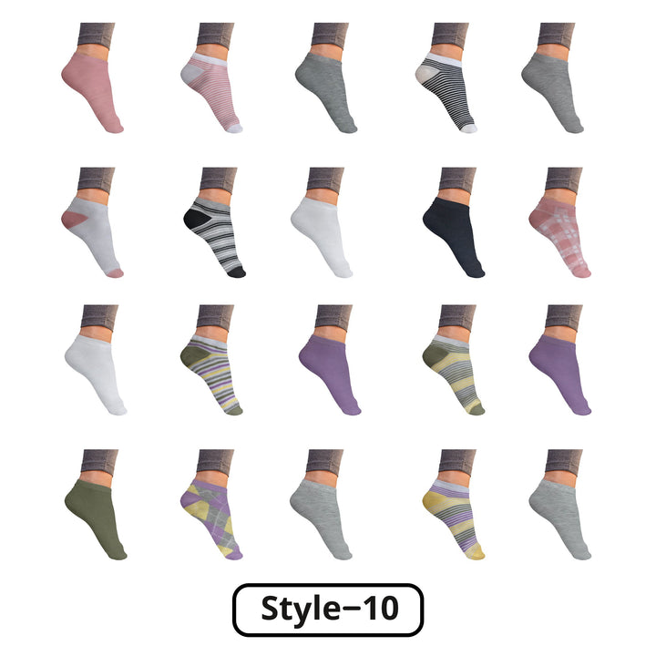 20 Pairs Womens Colorful No Show Ankle Socks Breathable Low Cut Comfortable Image 1