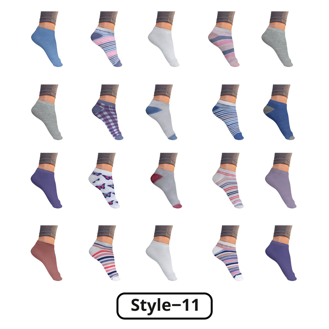 20 Pairs Womens Colorful No Show Ankle Socks Breathable Low Cut Comfortable Image 1