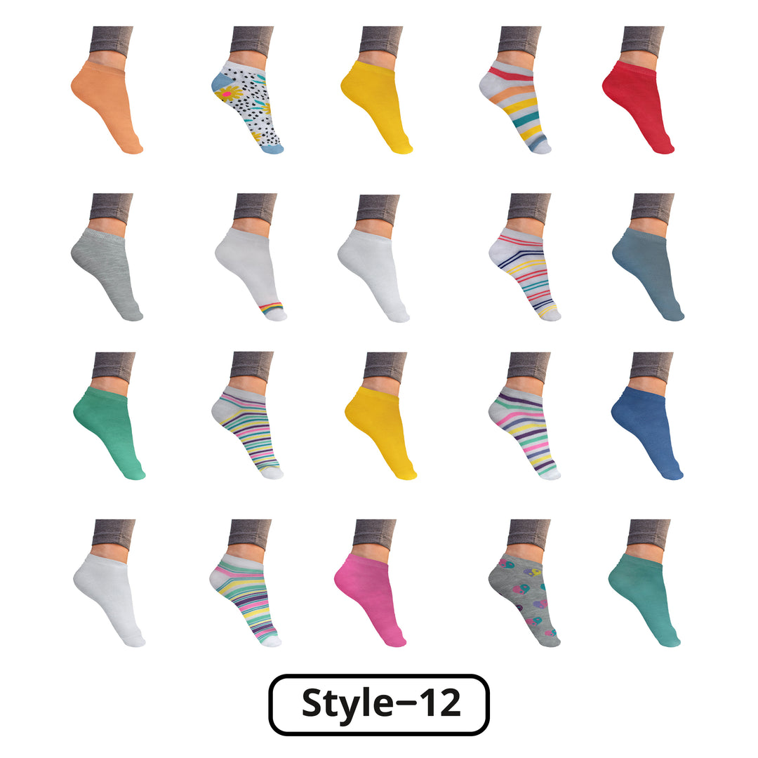 20 Pairs Womens Colorful No Show Ankle Socks Breathable Low Cut Comfortable Image 12