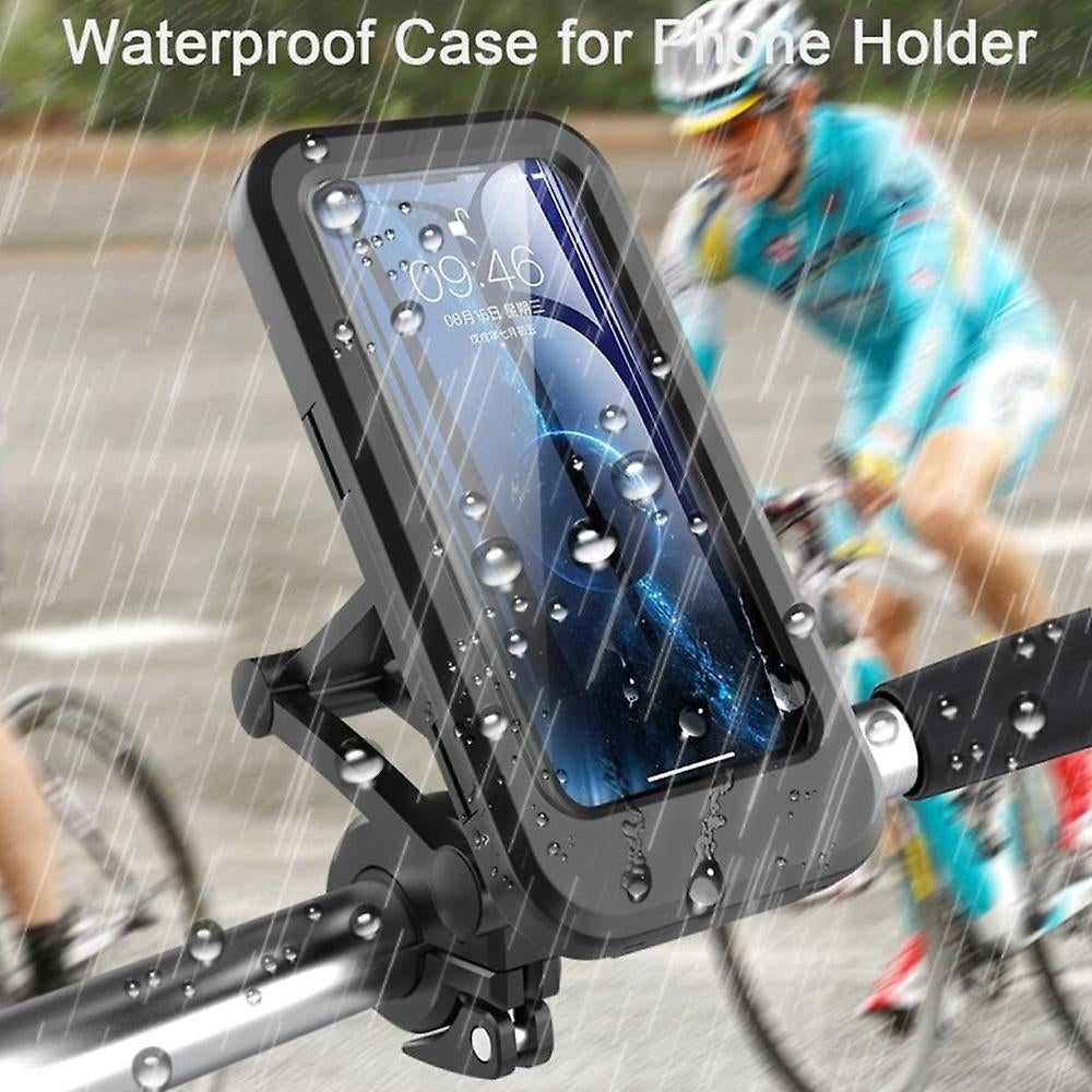 Waterproof Bike Phone Mount Motorcycle Handlebar Phone Holder With Tpu Touch-screen Image 4