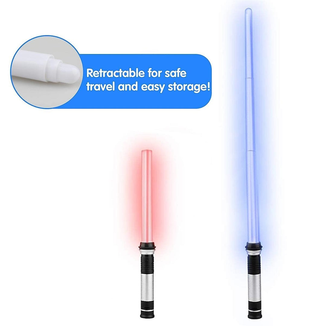 2 In 1 Lightsaber Light Up Sword Toy With 7 Colors Changing Halloween Costume Props Image 4