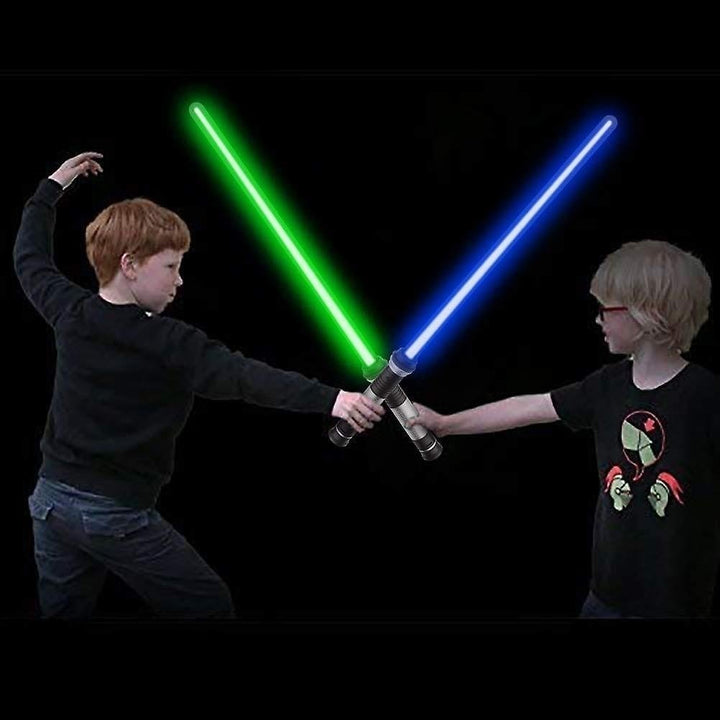 2 In 1 Lightsaber Light Up Sword Toy With 7 Colors Changing Halloween Costume Props Image 4