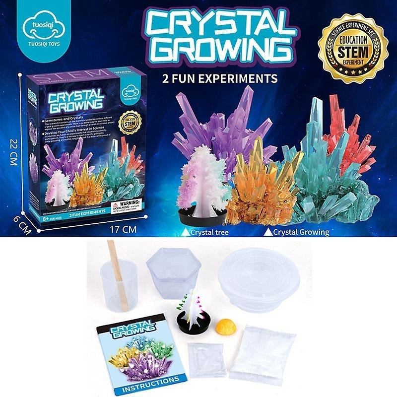 Kids Crystal Growing Kit Science Experiments Educational Toy Diy Crystal Christmas Image 2