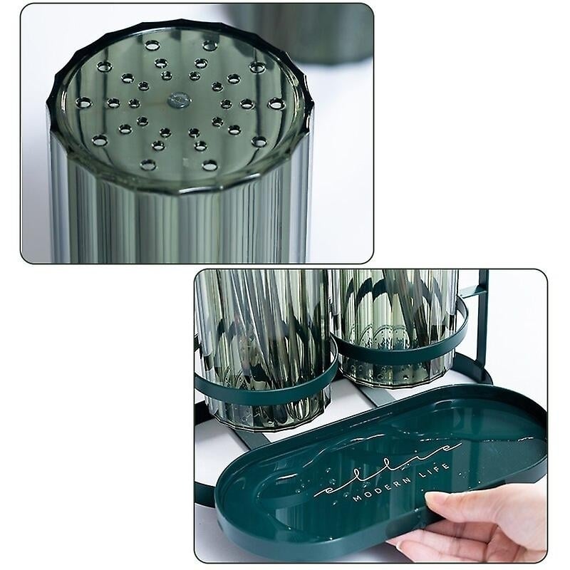 Utensil Holder Tableware Draining Rack Cutlery Storage Caddy Kitchen Flatware Organizer Image 3
