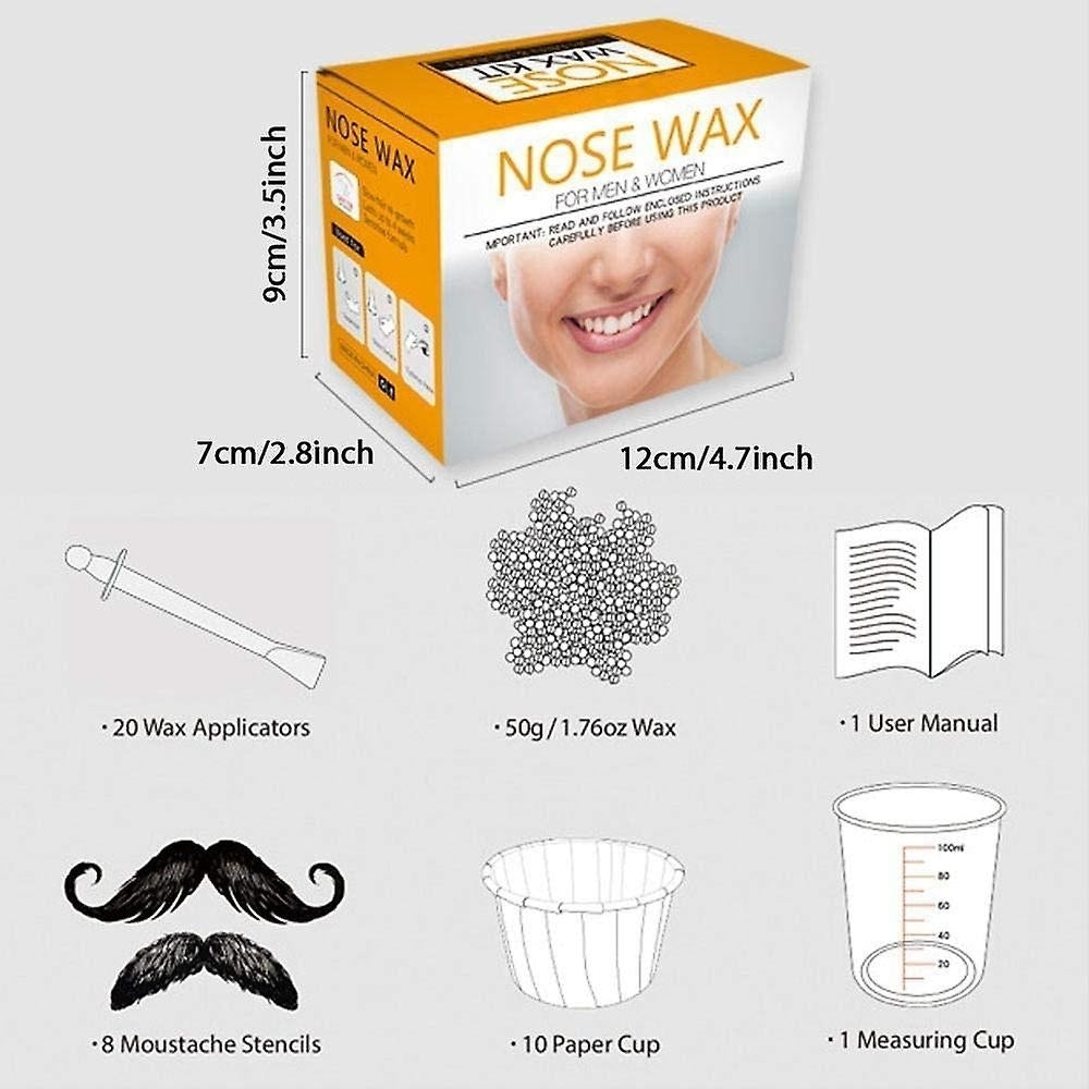 Nose Wax Kit Painless Nasal Hair Removal Set Safe Eyebrows Lips Facial Hair Removal Tools Image 4