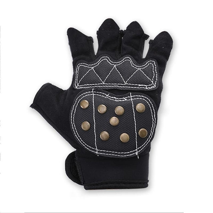 Kids Professional Roller Skating Gloves With Braking Copper Nails Image 1