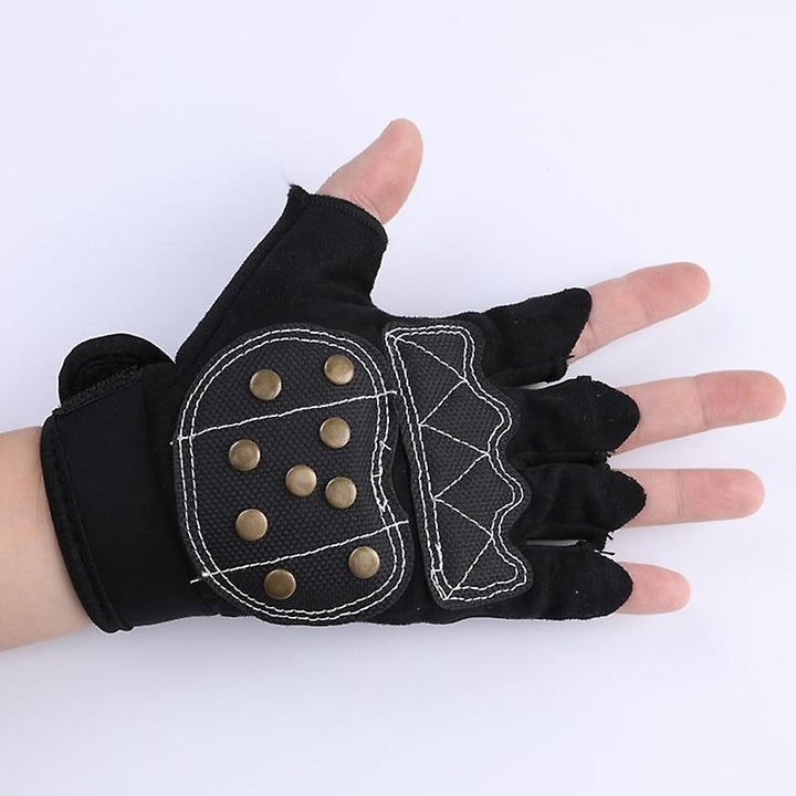 Kids Professional Roller Skating Gloves With Braking Copper Nails Image 3