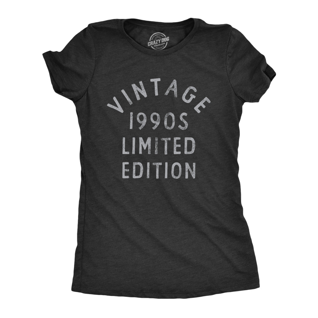 Womens Vintage 1990s Limited Edition T Shirt Funny Cool 1990 Theme Classic Tee For Ladies Image 1