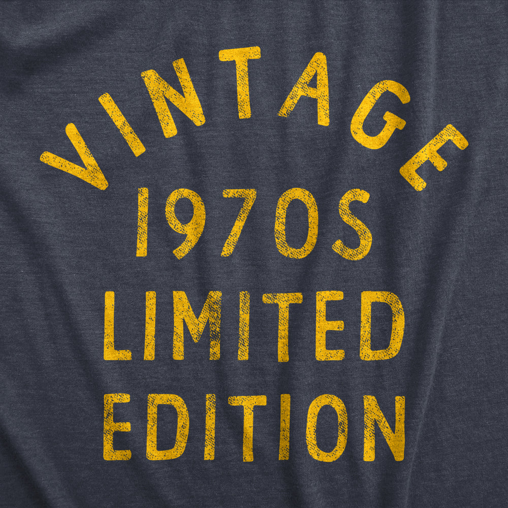 Mens Vintage 1970s Limited Edition T Shirt Funny Cool 1970 Theme Classic Tee For Guys Image 2