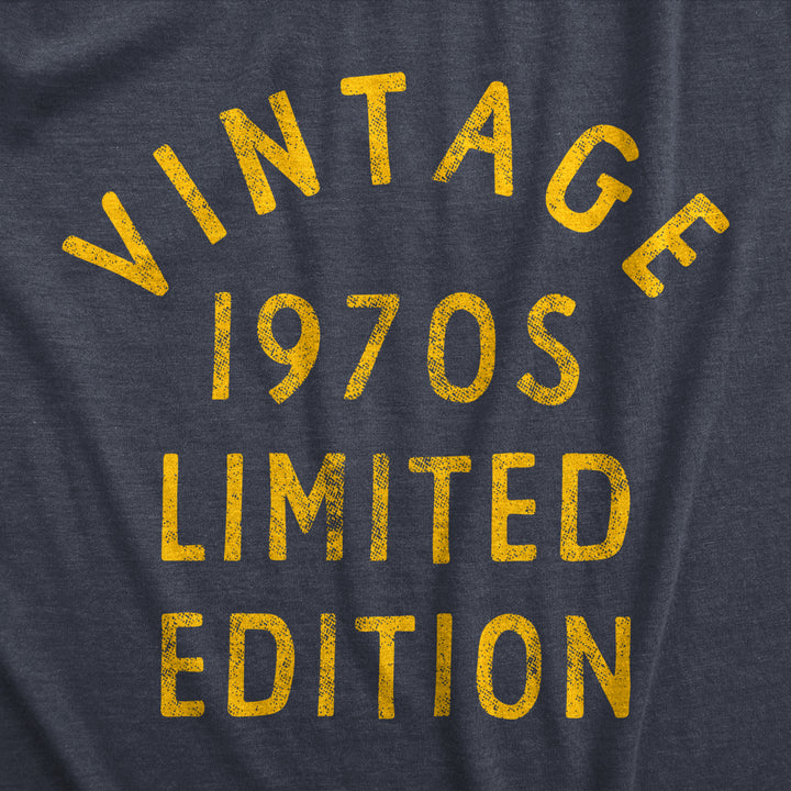 Mens Vintage 1970s Limited Edition T Shirt Funny Cool 1970 Theme Classic Tee For Guys Image 2