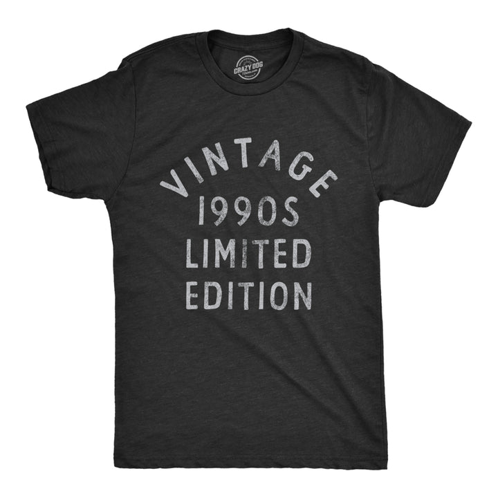 Mens Vintage 1990s Limited Edition T Shirt Funny Cool 1990 Theme Classic Tee For Guys Image 1