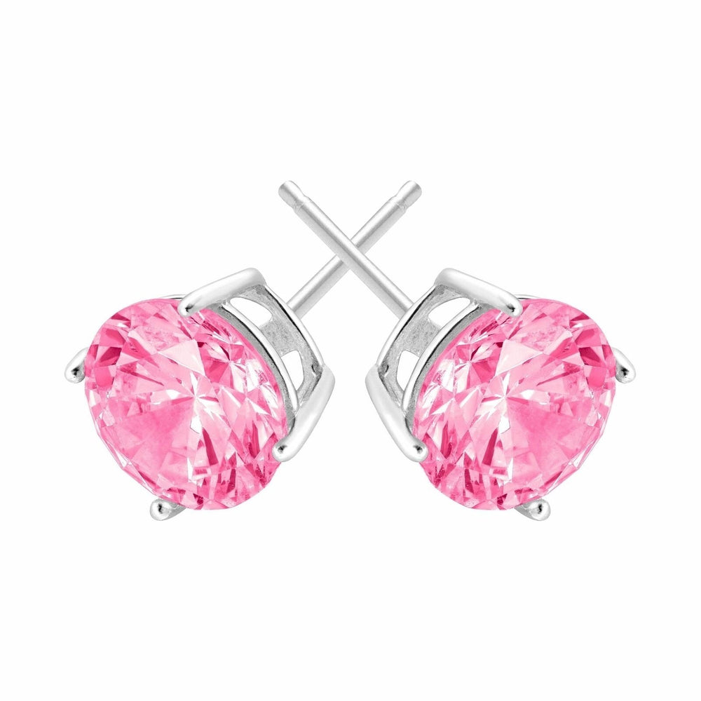 925 2.00 CTTW GENUINE PINK SAPPHIRE GEMSTONE STUDS Image 2