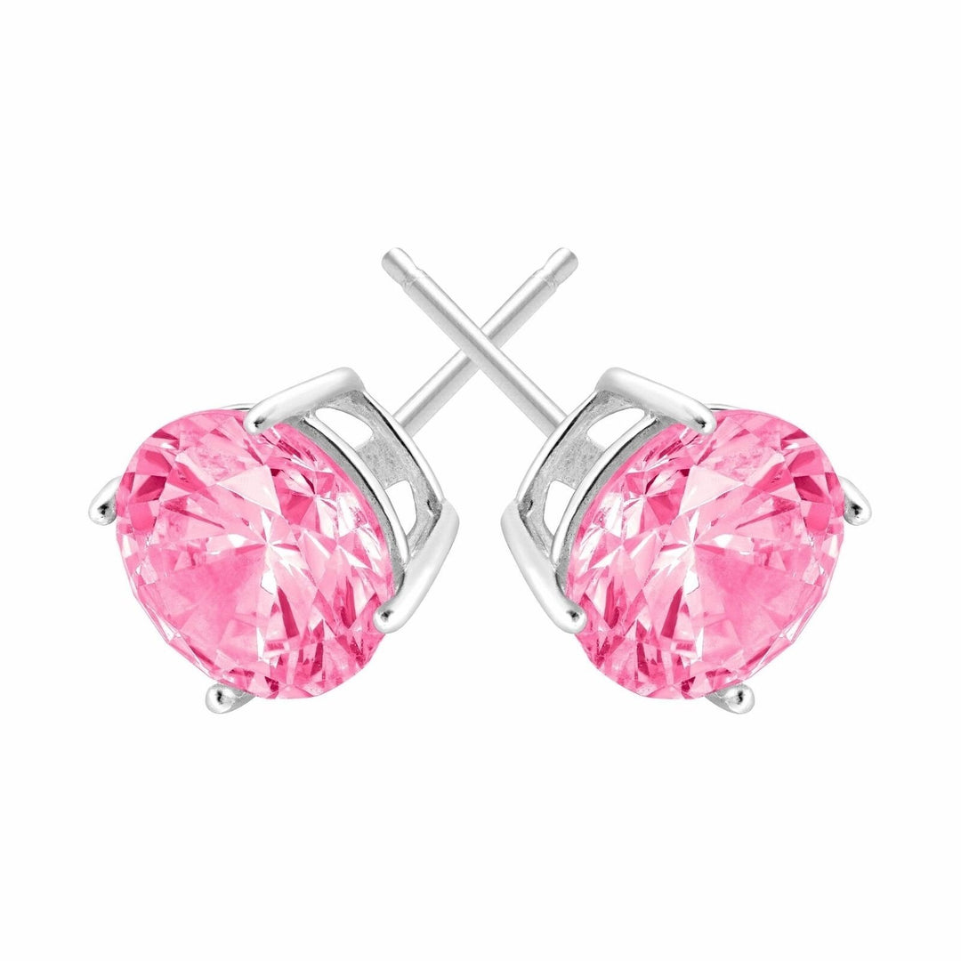 925 2.00 CTTW GENUINE PINK SAPPHIRE GEMSTONE STUDS Image 2