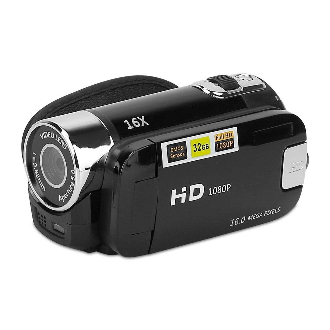 HD 1080P Digital Camcorder 2.7in Display 16X Zoom Rechargeable Kid Camera Black Red Image 1