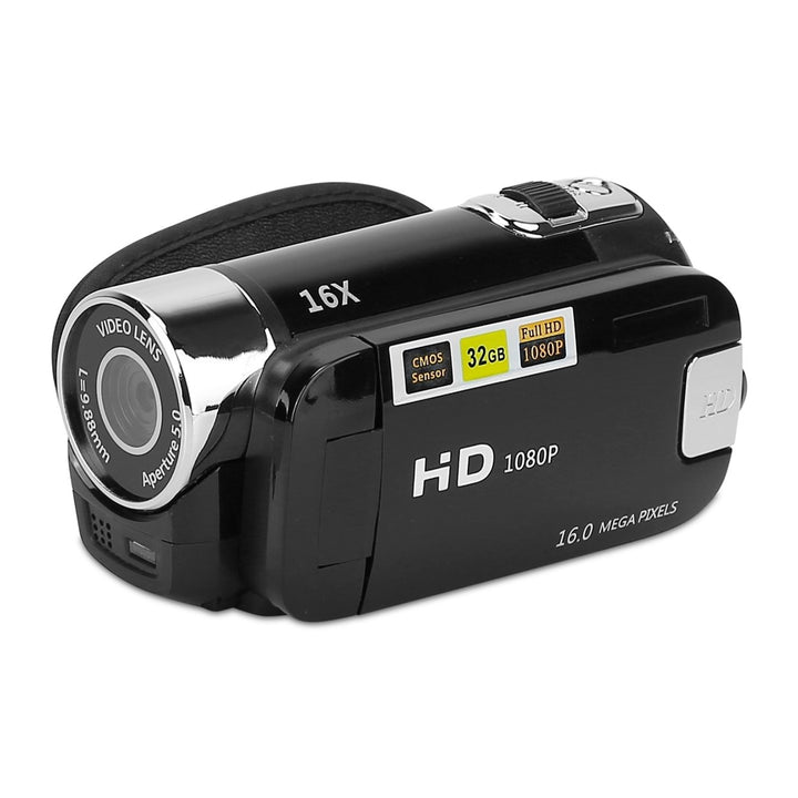 HD 1080P Digital Camcorder 2.7in Display 16X Zoom Rechargeable Kid Camera Black Red Image 1