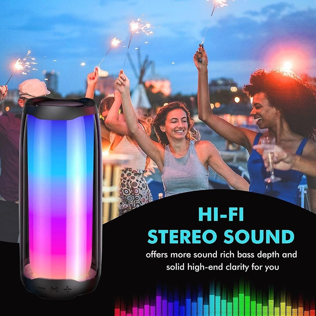 Bluetooth Speaker Wireless Speaker Portable Waterproof Subwoofer Dazzling Light Image 3
