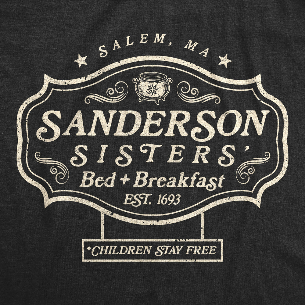 Womens Witch Sisters Bed And Breakfast Tshirt Funny Halloween Movie Graphic Tee Image 2