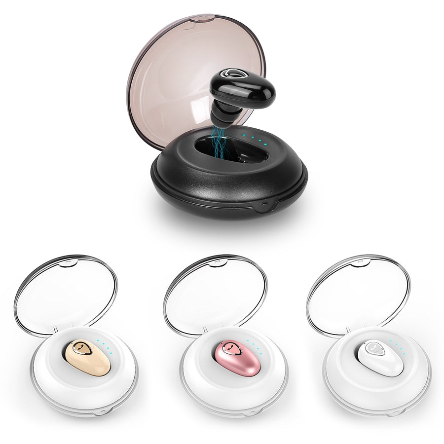 Wireless Earbud Mini In-Ear Headset Rechargeable with Built-in Mic Charging Case Image 1