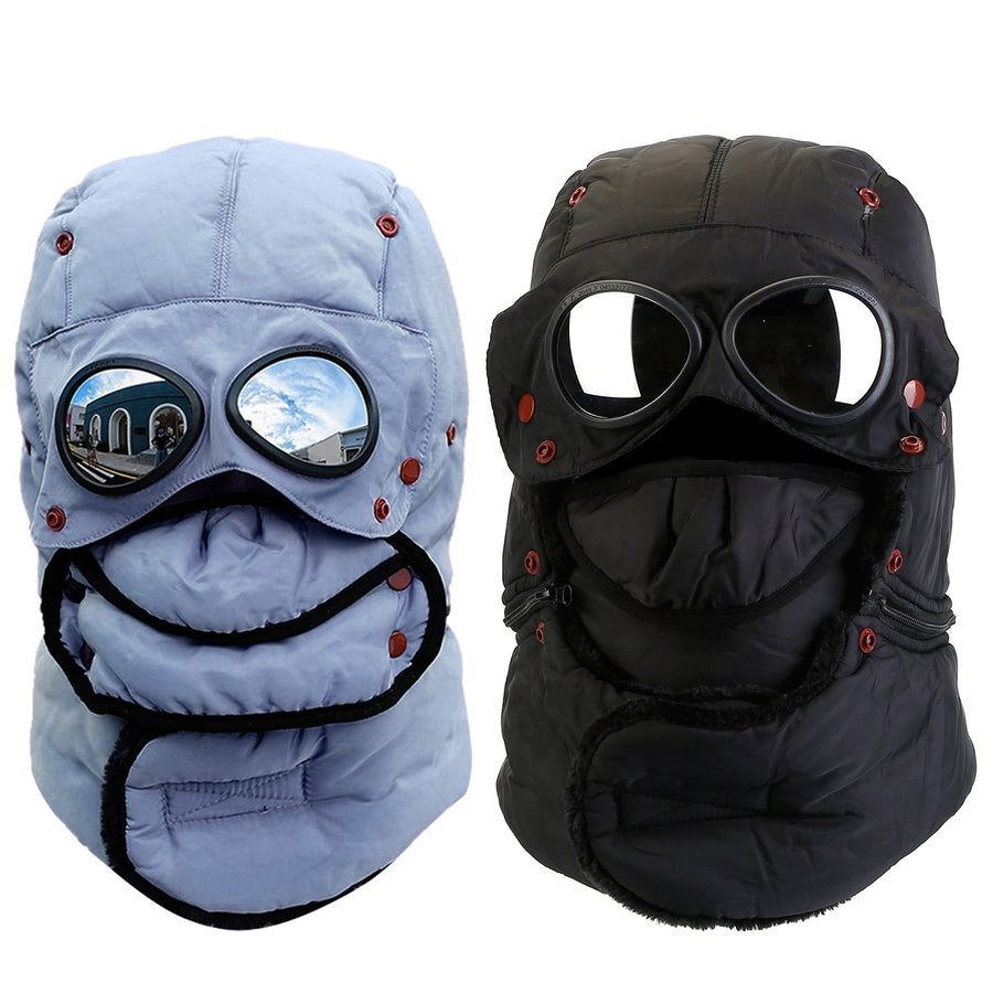 Unisex Thermal Winter Goggles Hat Warmth Trapper Trooper Cap Windproof Dustproof Image 1