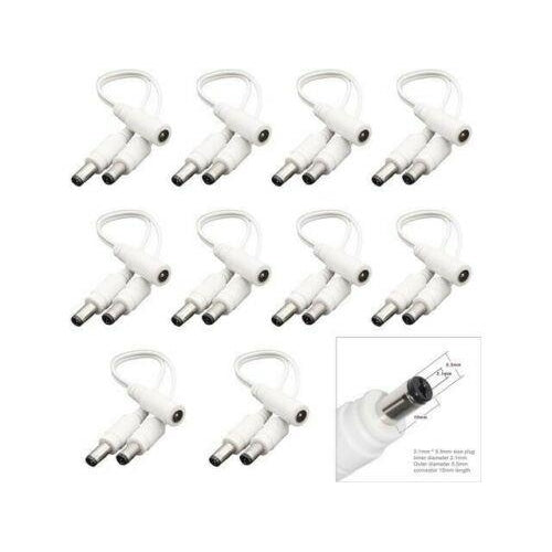 Lot of 10 DC Power 1 Female to 2 Male Splitter 2.15.5mm 12V Cable Image 1