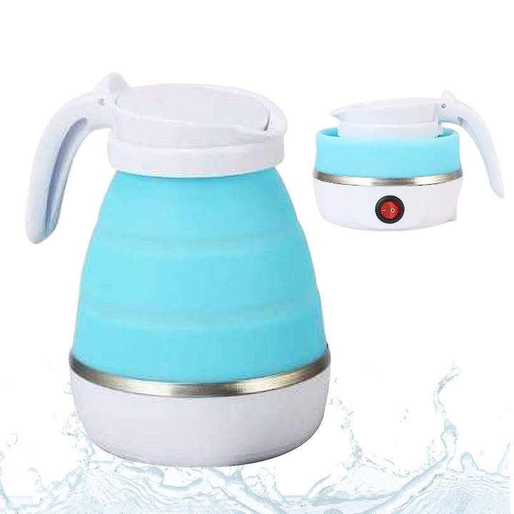 Folding Travel Kettle 600ml Electric Silicone Water Bottle Portable Heating Fast Kettle Image 1