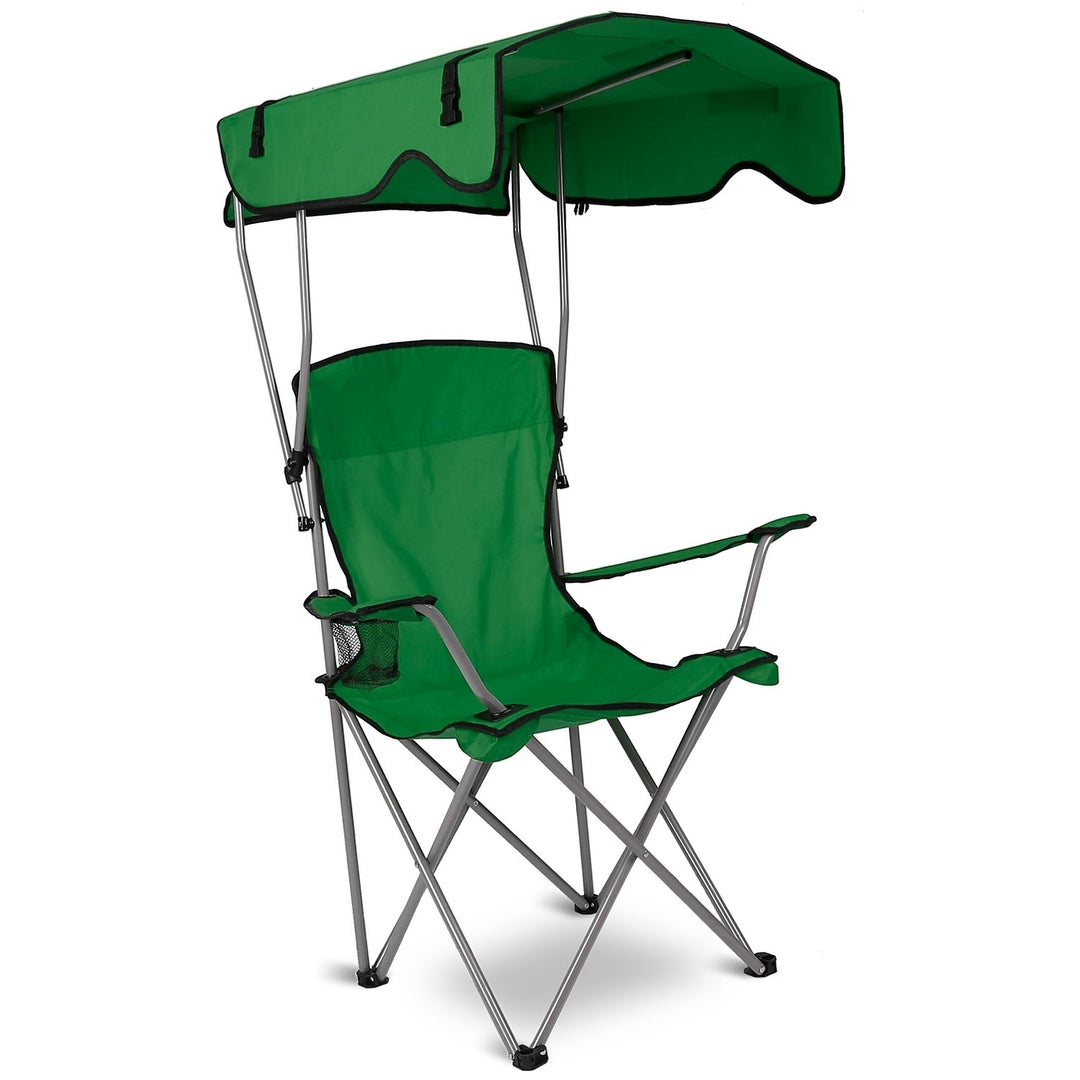 Foldable Beach Canopy Chair Sun Protection Camping Lawn Canopy Chair 330LBS Load Image 4