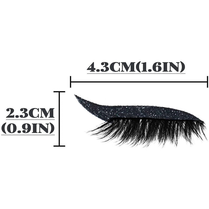 4 Pair Reusable Eyelash Stickers Glitte Eyeliner Invisible Tape Self Adhesive Makeup Tool Image 2