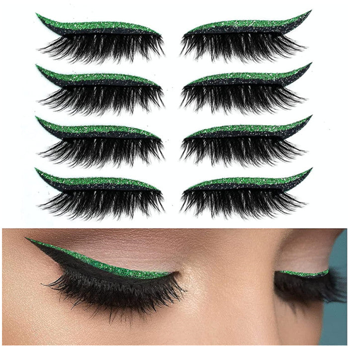 4 Pair Reusable Eyelash Stickers Glitte Eyeliner Invisible Tape Self Adhesive Makeup Tool Image 8