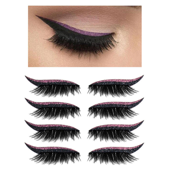 4 Pair Reusable Eyelash Stickers Glitte Eyeliner Invisible Tape Self Adhesive Makeup Tool Image 9