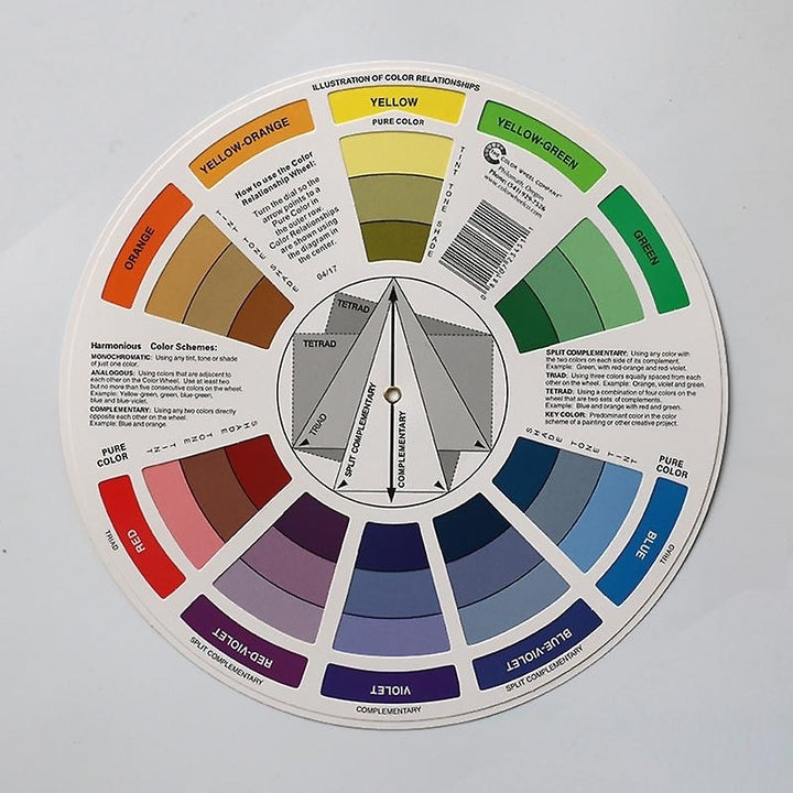 Tattoo Pigment Color Wheel Mix Round Nail Polish Gel Palette Wheel Paper Card Color Guide Image 4