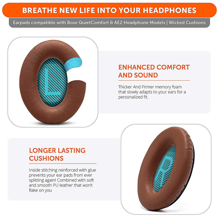 1 Pair Headphones Replacemen Ear Cushions Ear Pads For Bose Quietcomfort Qc20/qc35 Foam Earmuffs Image 8