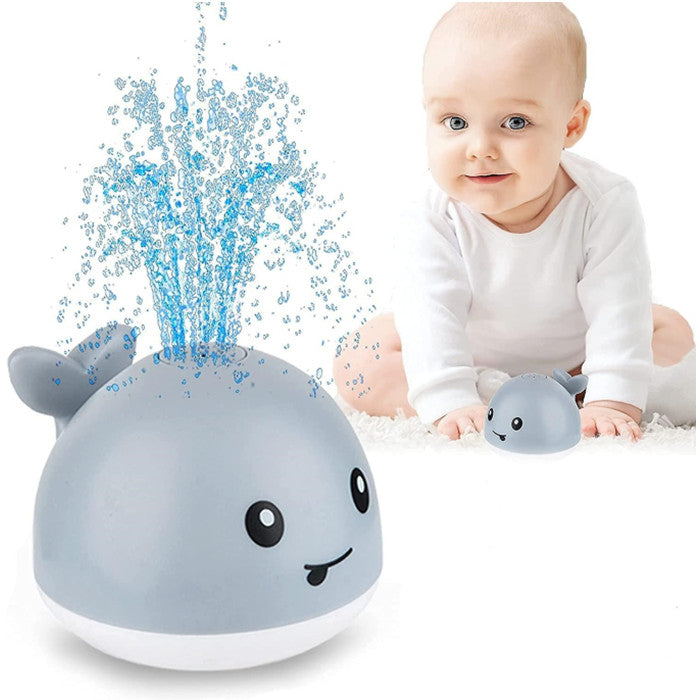 Induction Spray Whale Baby Water Toy Sprinkler Bathtub Shower Toy With Light And Music Image 1