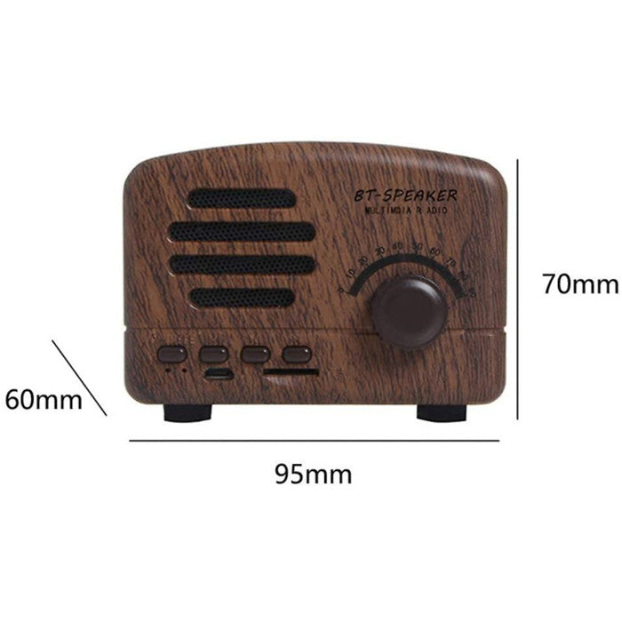 Retro Bluetooth Speaker Portable Wireless Stereo Speaker Mini Vintage Am Fm Radio Image 4