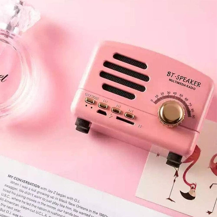 Retro Bluetooth Speaker Portable Wireless Stereo Speaker Mini Vintage Am Fm Radio Image 7