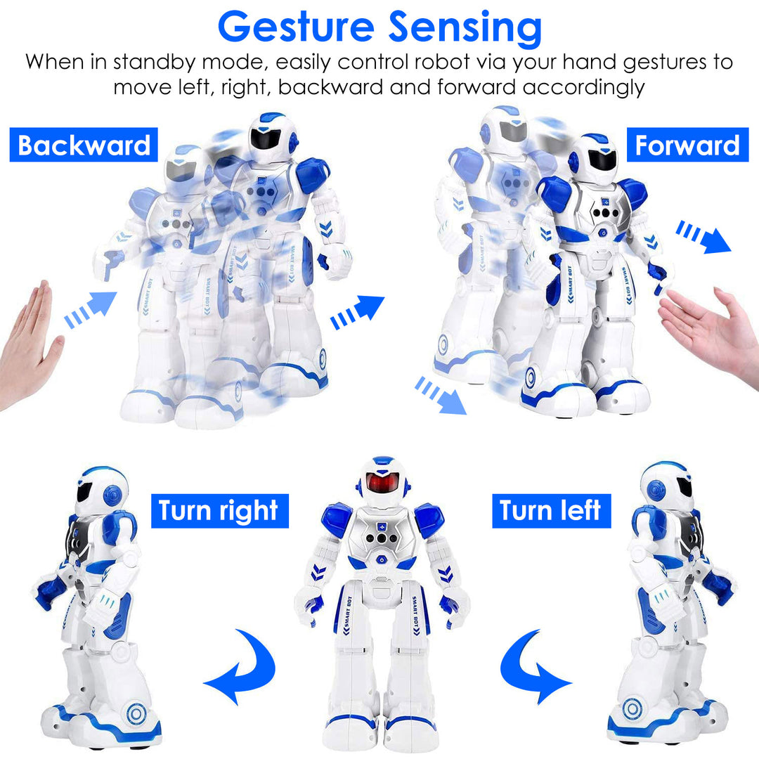 Intelligent Gesture Sensing Remote Control Robot Programmable Dancing Toy Blue Image 2