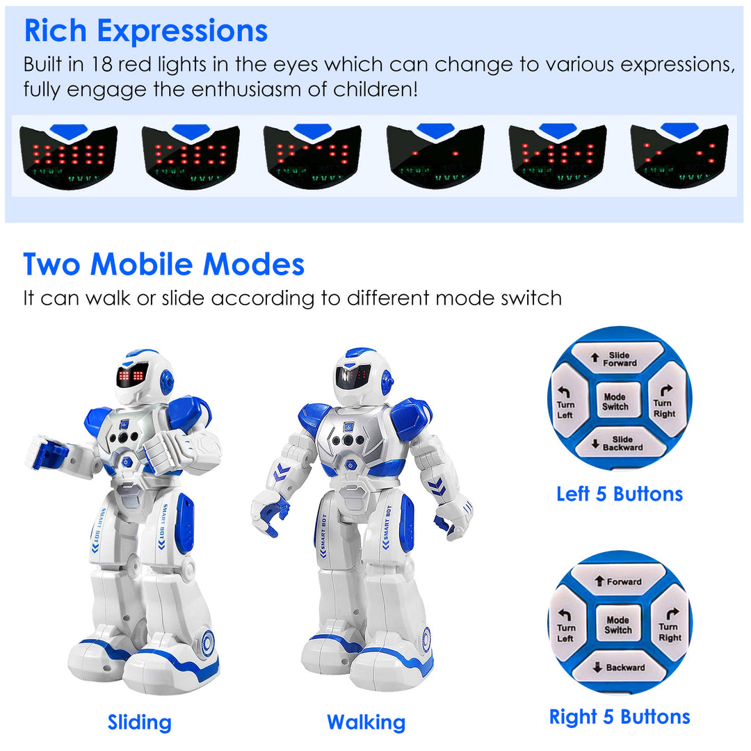 Intelligent Gesture Sensing Remote Control Robot Programmable Dancing Toy Blue Image 7