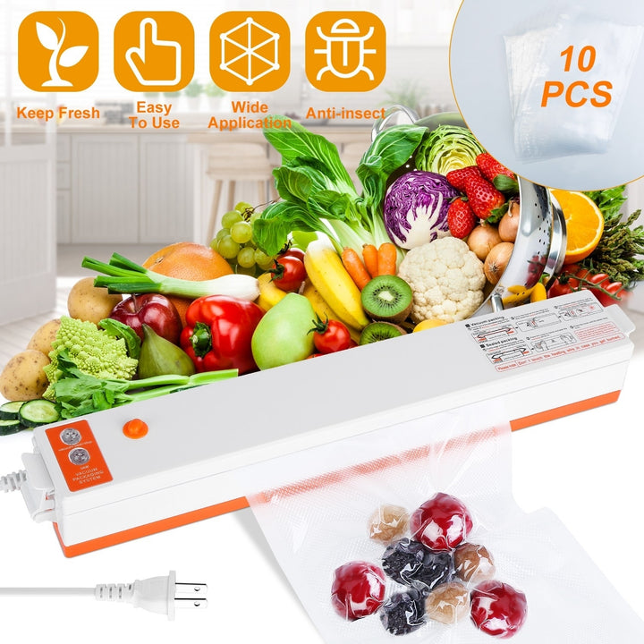 Electric Vacuum Sealer Machine Household Automatic Food Vacuum Sealer Quick Sealing System Machine For Fresh Food Dry Image 1
