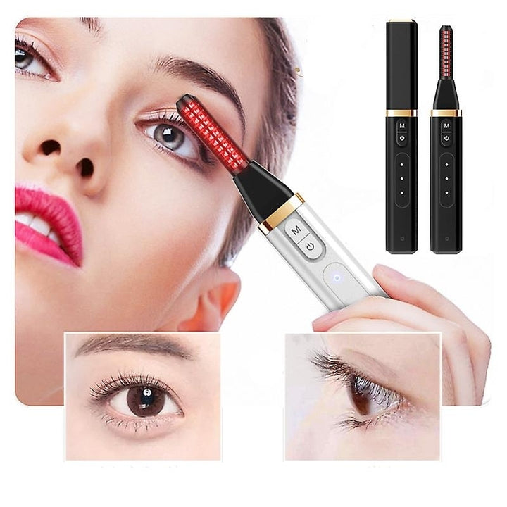 Electronic Eyelash Curler Quick Heating Eyelash Curling Tool Usb Rechargeable Safety Makaup Tool Image 1