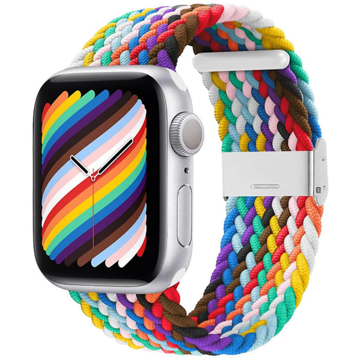 Braided Band With Buckle Compatible With Apple Watch Adjustable Solo Loop Image 1