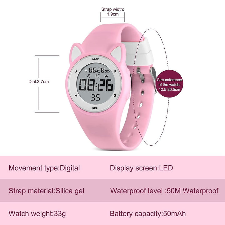 Children Digital Watch Kids Waterproof Sports Watches Fitness Tracker With Pedometer Image 2