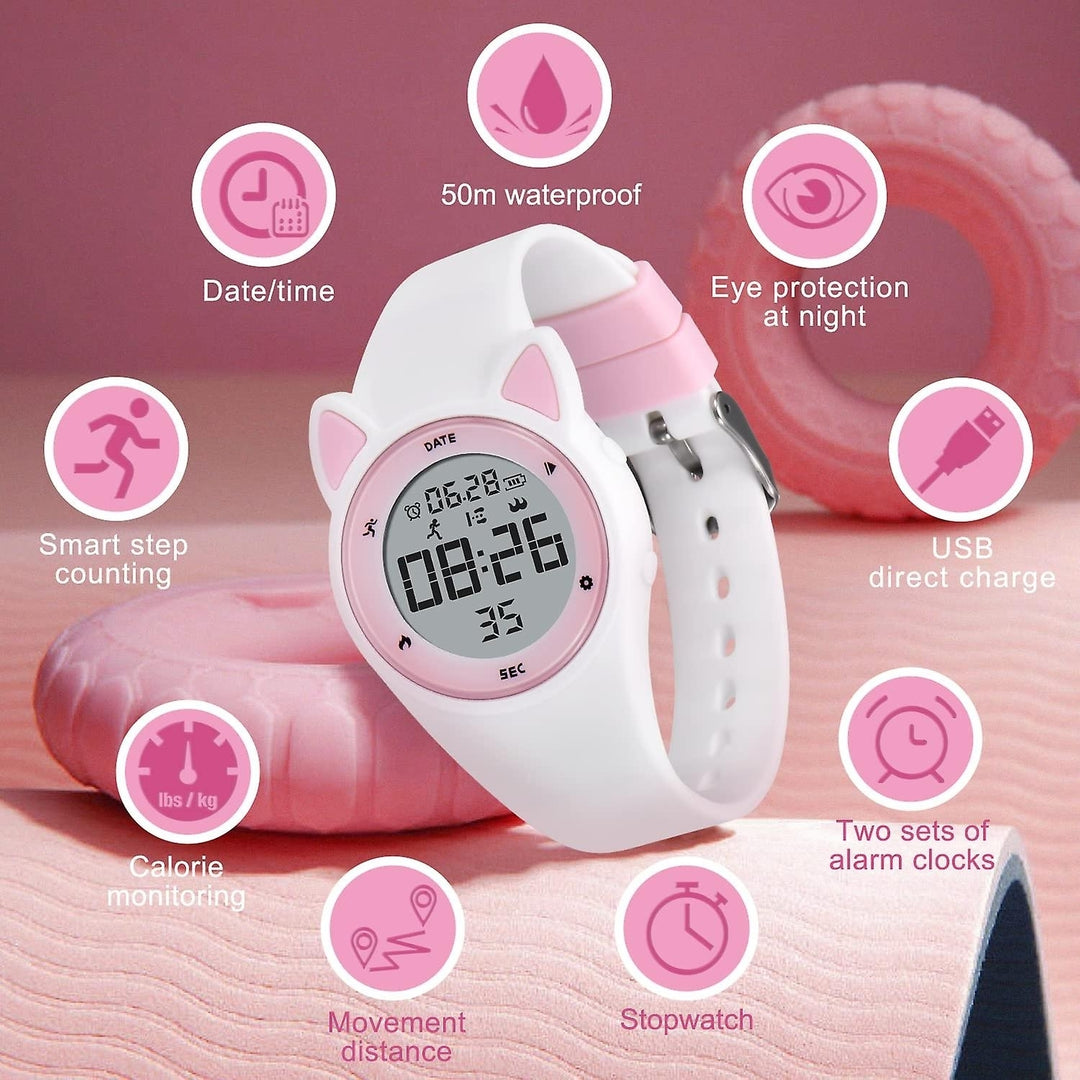 Children Digital Watch Kids Waterproof Sports Watches Fitness Tracker With Pedometer Image 6