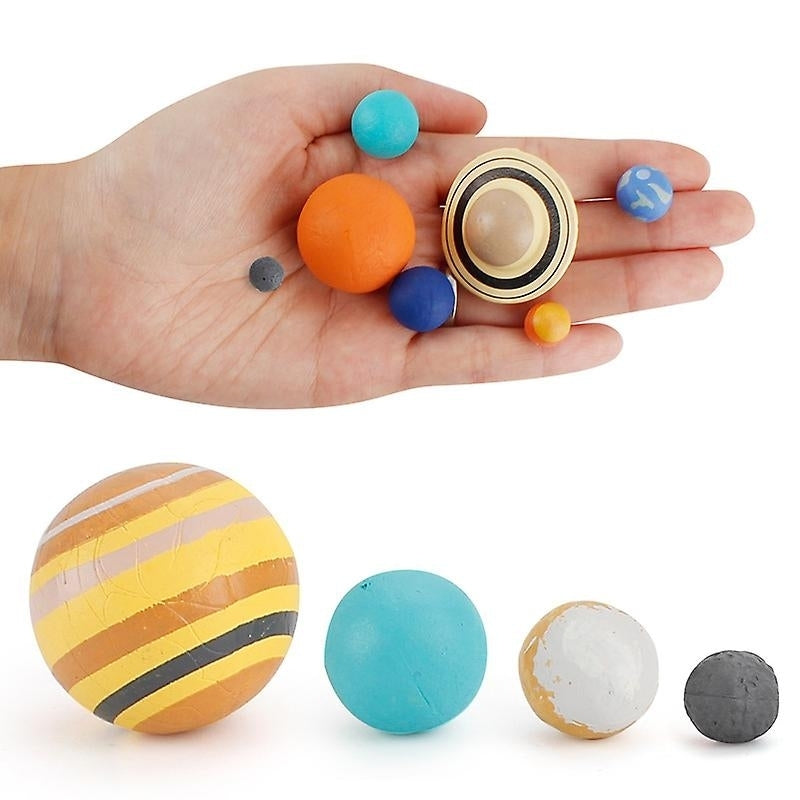 9pcs 3d Solar System Ball Toy Set Milky Way Science Planets Educational Model For Kids Image 1