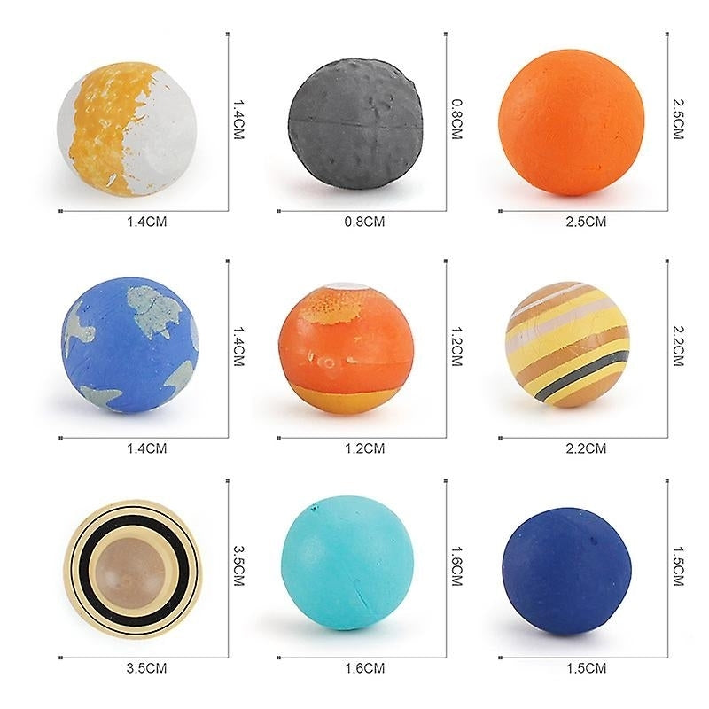 9pcs 3d Solar System Ball Toy Set Milky Way Science Planets Educational Model For Kids Image 2