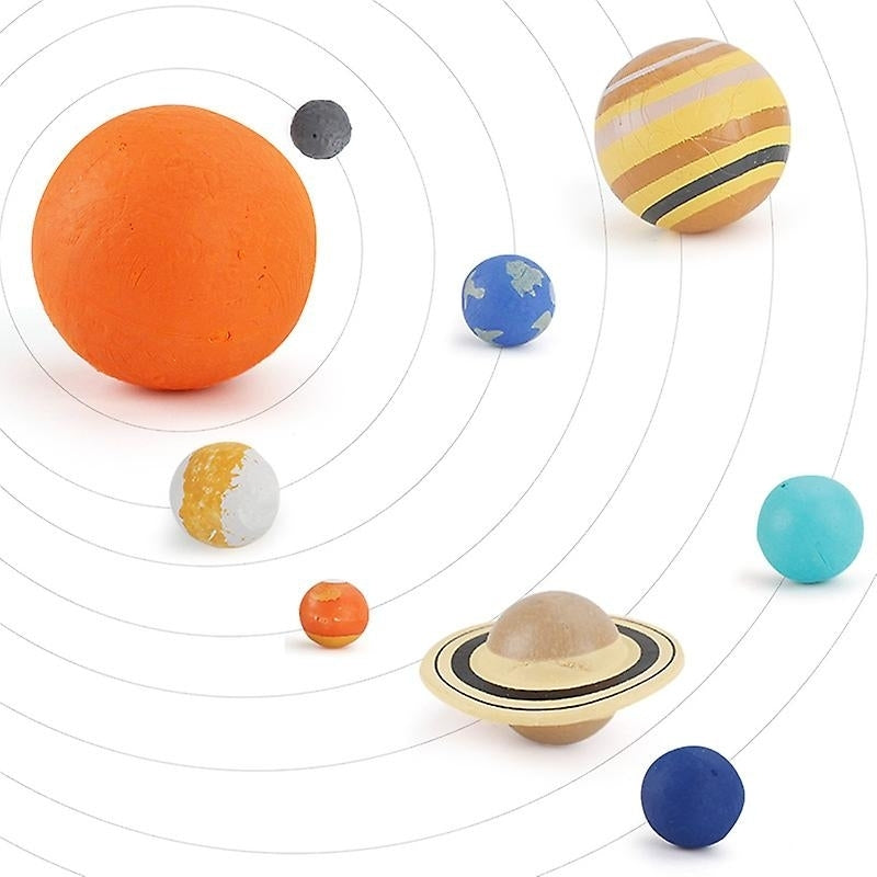 9pcs 3d Solar System Ball Toy Set Milky Way Science Planets Educational Model For Kids Image 3