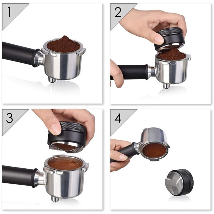 Coffee Tamper Base Stainless Steel Espresso Dispenser Coffee Bean Press Hammer Tool Image 3