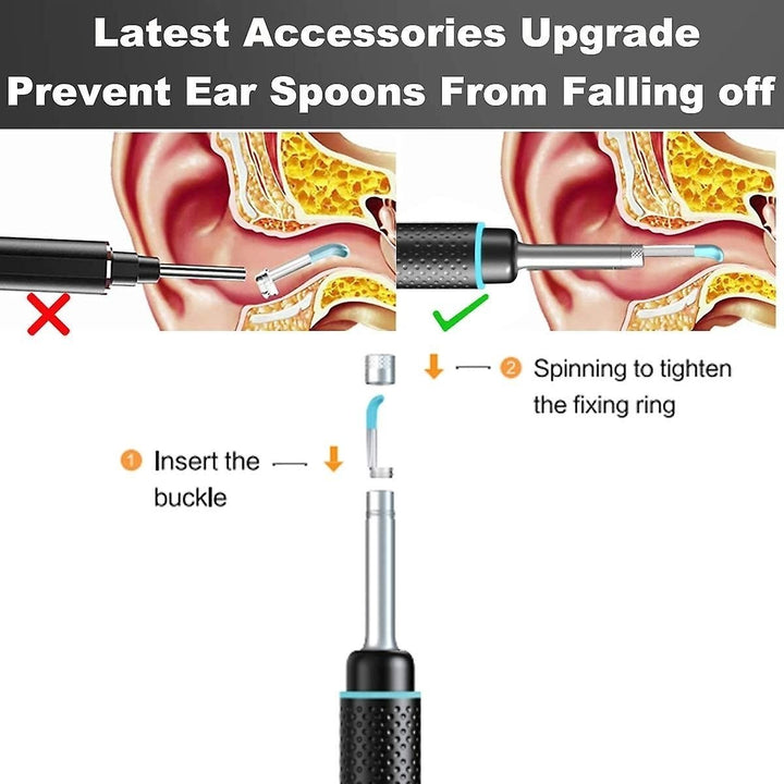 M9 Pro Ear Wax Removal Tool Smart Visual Ear Otoscope Wireless Ear Camera Ear Cleaner Image 7