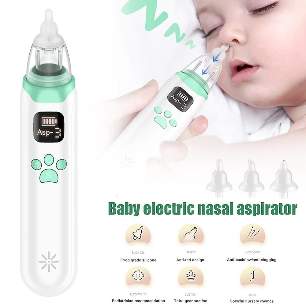 Baby Nasal Aspirator Electric Nose Cleaner Safe Hygienic Snot Sucker For Newborn Toddler Image 2